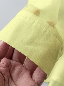 GlowEve Camisa elegante y casual con moño para vacaciones - Amarillo - Ver 3