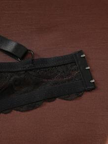 SHEIN 2 pièces Ensemble de soutien-gorge avec armatures en dentelle confortable et sans couture, tailles grandes, pour femmes. Ensemble de soutien-gorge push-up, rehaussant - Multicolore - Voir 3