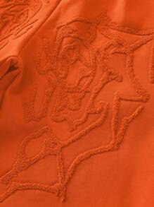 PAVTROS Manfinity Streetrush Men's Street-Style Popular INS Matching Spider Web & Heart Embroidered Sweatpants, Loose Fit, Pink, Ideal Gift For Boyfriend/Husband, Anniversary - Orange - View 2