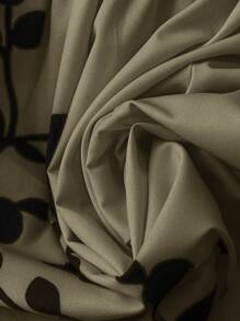 SHEIN Clasi 大码女式时尚印花无袖连体裤，夏季 - 軍綠色 - 查看 5