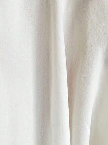 Chiquease Women's 2pcs Set, Hollow Embroidered Patchwork, Bubble Fabric, Solid Color, Fitted, Spaghetti Strap, Sleeveless, Chest Pleated, Open Back, Bowknot Back, Drawstring Waist, Real Pockets, Pleated, Hand-Threaded, Holiday, Festival, Elegant, Casual, Minimalist, Commute, Bohemian Holiday Style, Romantic, Sexy, Luxurious, Women's Spring/Summer Camisole, Women's Spring/Summer Pants, Women's Spring/Summer 2pcs Set All White Clothes For University - White - View 8