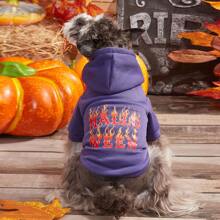 1pc Petsin Halloween Pet Printed Sweatshirt - Multicolor - View 6