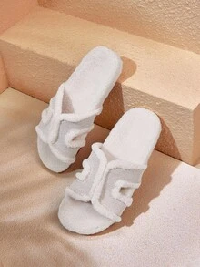 HighSole 女士时尚百搭平底凉鞋，夏季新风格 - 米色 - 查看 2