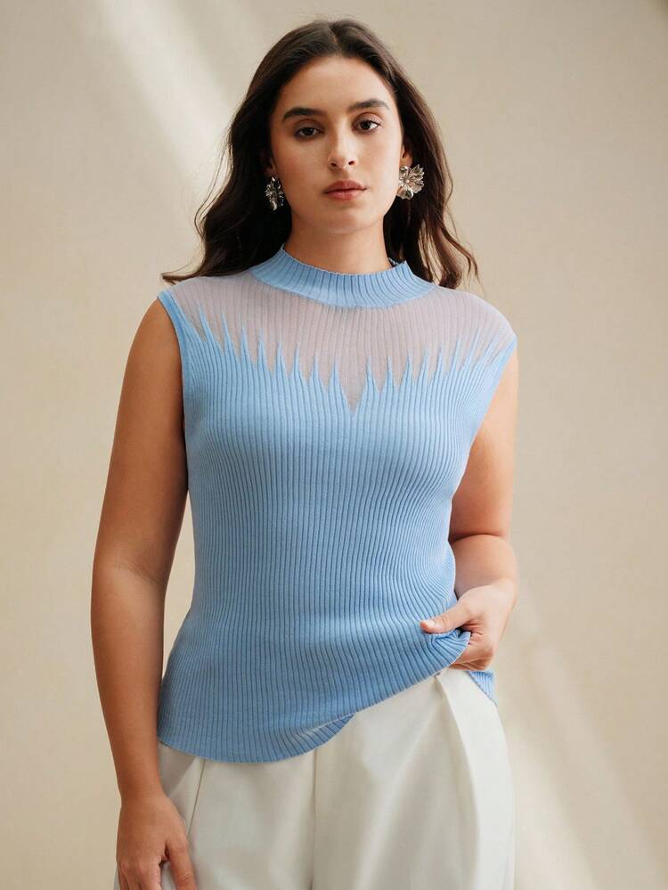 Plus Size Sheer Sexy Crop Top
