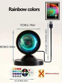 1 件 LED 日落氛围灯 - 营造温馨氛围，非常适合客厅装饰、卧室氛围照明、节日装饰、礼品、节日庆典、锚点背景图像