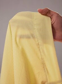 Rustia 纯色束腰休闲舒适长裙 - 黃色 - 查看 6