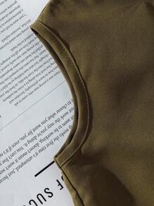 SHEIN 2 件套年轻女孩无袖纽扣上衣和中长裙套装，橄榄绿，舒适休闲时尚 - 粉色 - 查看 4