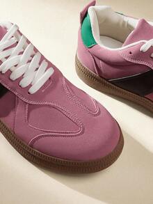 CUCCOO EASI Sepatu Sneakers Kasual Wanita Model Oxford untuk Perjalanan dan Aktivitas Luar Ruangan - Berwarna merah muda - View 7