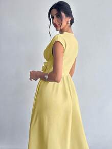 Firerie 女士长裙、毕业、女士毕业礼服、返校礼服、毕业、女士教师服装、教师礼服 - 黃色 - 查看 3