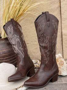 Styleloop ミッドカーフブーツ レディース、バカンス、ボヘミアン、レトロアメリカン、ボヘミアン、ウエスタンスタイル、音楽フェス、パーティー、クリスマス、ハロウィンに適しています - ホワイト - チェックする 1