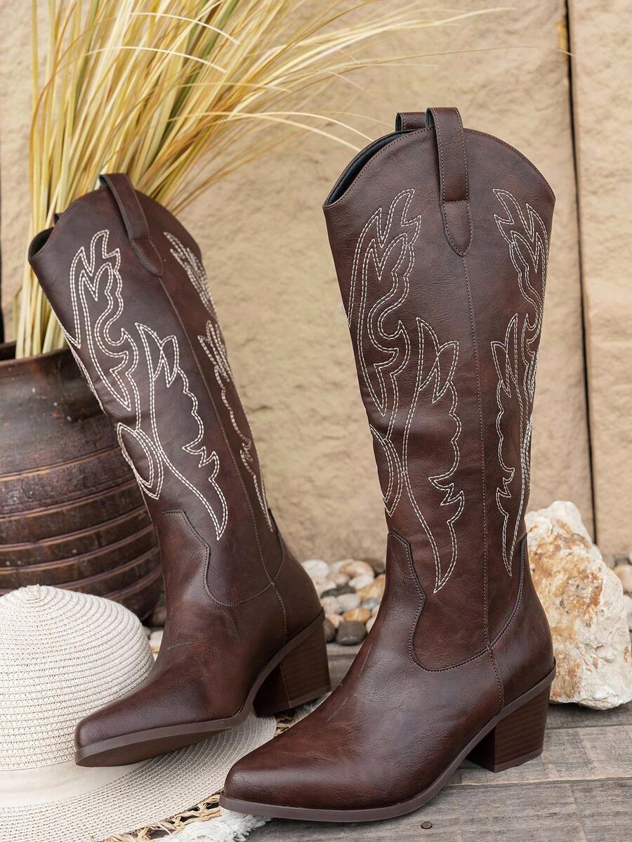 Styleloop ミッドカーフブーツ レディース、バカンス、ボヘミアン、レトロアメリカン、ボヘミアン、ウエスタンスタイル、音楽フェス、パーティー、クリスマス、ハロウィンに適しています - ホワイト - チェックする 1