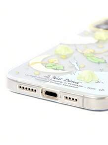 LE PETIT PRINCE X SHEIN 时尚趣味手机壳，印花保护套设计，立体星星点缀，适用于 11 - 17 Pro Max、月亮和星星 - 無色 - 查看 5