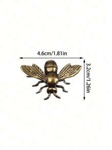复古黄铜蜜蜂雕像 - 装饰性青铜昆虫雕像，适用于家居装饰、DIY 工艺品、房间装饰工艺品、餐桌装饰、办公桌、墙壁艺术和礼品 - 春季和日常造型生日毕业的迷人点缀 - 銅色 - 查看 3
