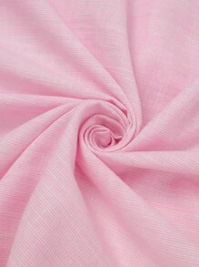 Rusticease 大码长袖休闲条纹衬衫，秋季女装 - 粉色 - 查看 6