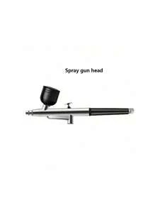 1set Spray Guns, Airbrush Kit With Compressor - 48PSI Rechargeable Cordless Non-Clogging High-Pressure Air Brush Set With 0.3mm Nozzle And Cleaning Brush Set For Nail Art, Painting, Cake Decor Tools