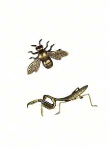 复古黄铜蜜蜂雕像 - 装饰性青铜昆虫雕像，适用于家居装饰、DIY 工艺品、房间装饰工艺品、餐桌装饰、办公桌、墙壁艺术和礼品 - 春季和日常造型生日毕业的迷人点缀 - 銅色 - 查看 14