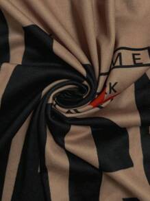 INAWLY 2 Stücke/Set Damen Sommer Buchstaben Muster Rundhals Kurzarm T-Shirt und Shorts Lässig Outfit