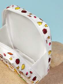 LE PETIT PRINCE X SHEIN 1pc Cartoon Character Printed Storage Bag, Can Be Used As Feminine Hygiene Bag, Digital Accessories Bag, Small Items Organizer Bag, Little Prince, B612 Planet, Rose, Love,Moon & Star