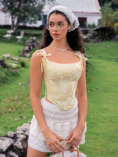 Myrelith 1 pieza Blusa sin mangas elegante de verano con costuras en forma de espina de pescado para mujer