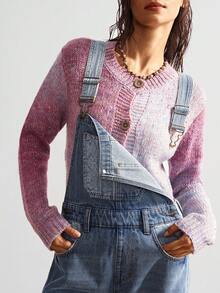 Bohemela Kardigan z dzianiny jednorzędowej w stylu boho, z długim rękawem i farbowanymi kropkami, w stylu vintage, na koncert w stylu western country, na powrót do szkoły, odpowiedni na jesień/zimę, w kolorze różowym - Wielokolorowe - Zobacz 4