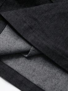 FRIFUL 女士宽松纯色牛仔效果翻领休闲西装外套，秋季商务着装