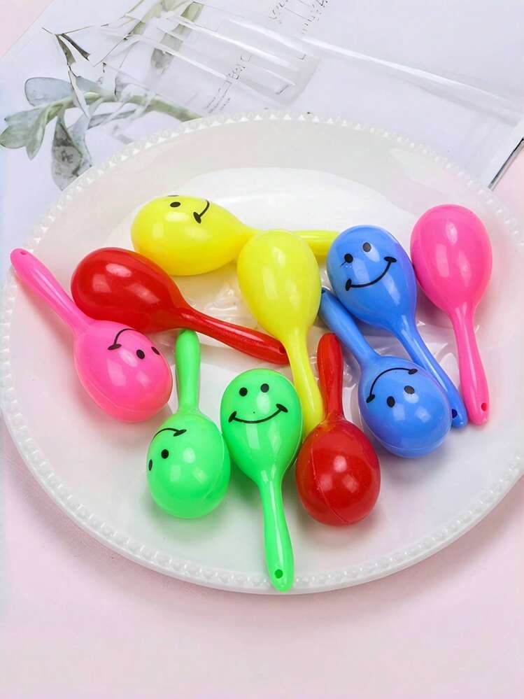 3 piezas de martillos de arena sonrientes de colores aleatorios como juguete para loros, alivio del aburrimiento y el estrés, interactivo y divertido para periquitos, cacatúas y mascotas pequeñas - Multicolor - Ver 2