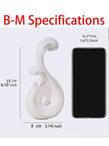 1 件树脂创意心形家居装饰品，适用于展示柜、橱柜、客厅装饰、婚礼派对、婚礼装饰工艺品