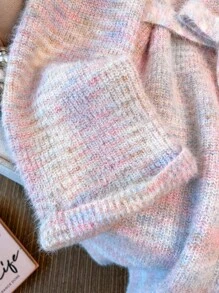 Franclia 女士秋冬新款高端大气宽松显瘦休闲法式优雅百搭气质设计感温柔约会长袖毛衣裙（图案随机） - 彩色 - 查看 6