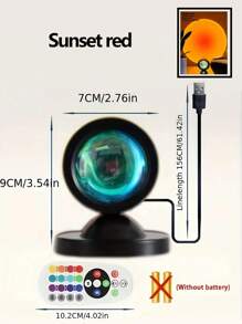 1 件 LED 日落氛围灯 - 营造温馨氛围，非常适合客厅装饰、卧室氛围照明、节日装饰、礼品、节日庆典、锚点背景图像