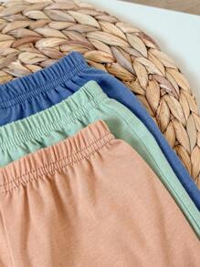 6 件套男婴夏季休闲度假海滩风格树叶和条纹印花 T 恤和短裤套装 - 彩色 - 查看 5