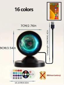 1 件 LED 日落氛围灯 - 营造温馨氛围，非常适合客厅装饰、卧室氛围照明、节日装饰、礼品、节日庆典、锚点背景图像