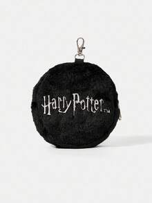 HARRY POTTER X SHEIN 女士时尚字母和学院徽章图案手拿包