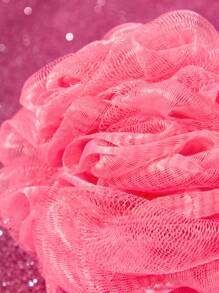 THE POWERPUFF GIRLS X SHEIN 1 件/3 件可爱 3D 沐浴球，超柔软起泡网状海绵，花朵/毛茛/泡泡 - 彩色 - 查看 7