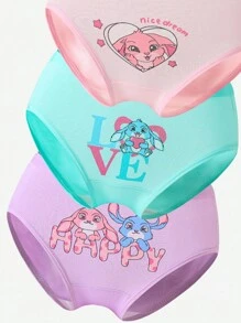 6-Piece Cute Cotton Blend Little Girls Underwear Set With Contrast Piping And Fun Prints Kids Panties Backto SchoolFashion Fall Winter - Multicolor - View 7