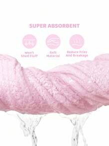 Betty Boop x SHEIN 1条贝蒂图案刺绣超强吸水干发巾，心形设计，适合所有发质和长度，吸水速干，礼品之选，派对、节日、情人节等场合的理想礼物。 - 粉色 - 查看 4