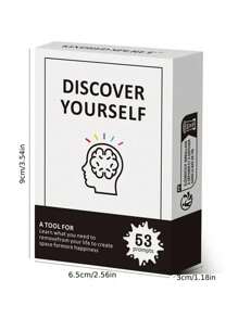 1 副自我发现卡牌，家庭聚会棋盘游戏活动，社交对话、派对、课堂活动的励志道具
