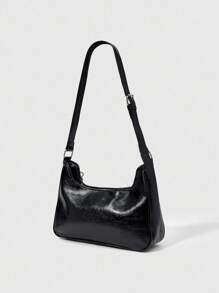 ROMWE Grunge Punk 蕾丝腋下包，休闲时尚百搭女士单肩包 - 黑色 - 查看 7