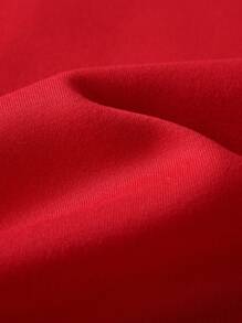 Manfinity EMRG 男士休闲时尚印花宽松长袖连帽运动衫 - 紅色 - 查看 4