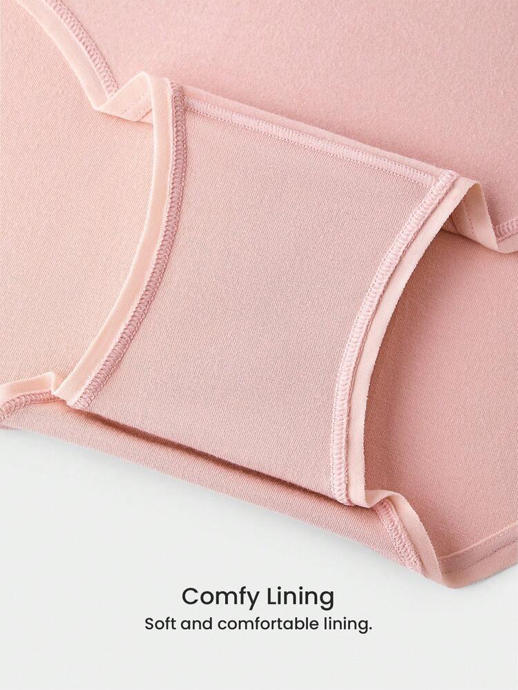 LUVLETTE 3-Pack Airy Cotton Basics High Waist Briefs Women Underwear Panties Set-Soft Pinks Also Suitable For Teen Girl & Young - Multicolor - View 9