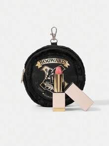 HARRY POTTER X SHEIN 女士时尚字母和学院徽章图案手拿包