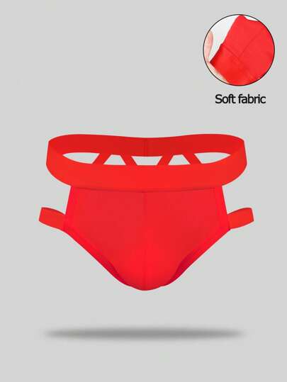 Calzoncillos tipo bóxer para hombre de unicolor con corte sexy y calado