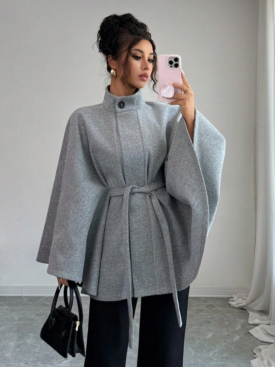 Elenzga 女士优雅假期、夏日魅力、冬季粗花呢 - 灰色 - 查看 1