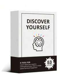 1 副自我发现卡牌，家庭聚会棋盘游戏活动，社交对话、派对、课堂活动的励志道具