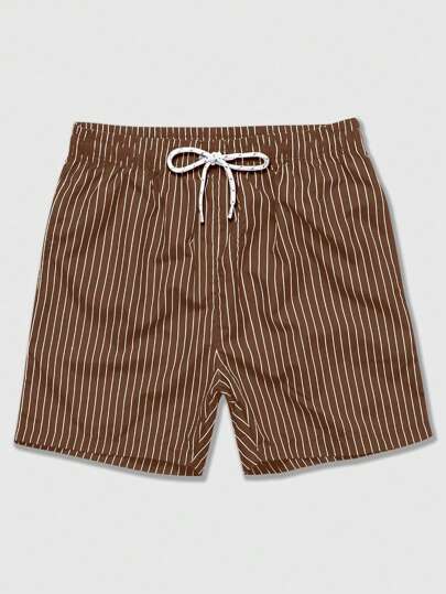 Street Life Pantaloncini estivi casual da uomo con vita con coulisse e righe