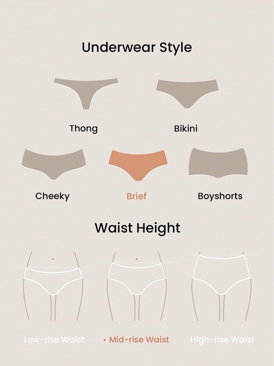 3-Pack Mid-Waist Briefs Underwear