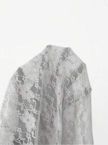 Women's Lace Ruffle V-Neck Long Sleeve Fashionable Blouse Fall Cloth For Women