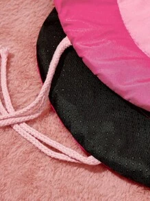 THE POWERPUFF GIRLS X SHEIN 1 件花朵、泡泡、毛茛图案防滑宠物垫/垫，适用于狗/猫床的垫子，配有固定绳，可固定在家具上，时尚，可机洗和烘干，特色 - 紅色 - 查看 5