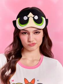 THE POWERPUFF GIRLS X SHEIN 1 件 3D 卡通睡眠眼罩，可爱花朵/毛茛/泡泡图案，精致刺绣，有效阻挡光线，面料柔软 - 彩色 - 查看 5