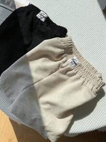 Comfortcana 2件套女式新款灯芯绒短裤套装 - 彩色 - 查看 7