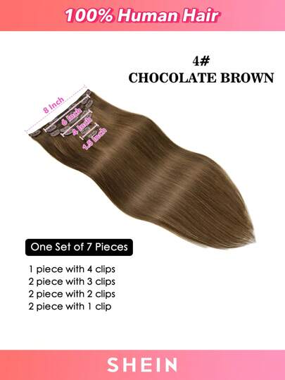Kẹp tóc nối bằng tóc thật 70g 7 chiếc kẹp tóc nối bằng tóc thật Kẹp tóc nối bằng tóc thật thẳng Kẹp tóc nối bằng tóc thật